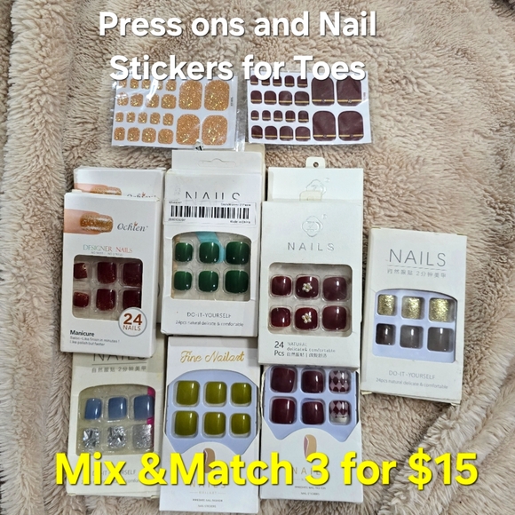 Press Ons for Your Toes, Mix & Match, 3/$10 - Picture 1 of 3